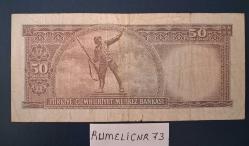 Türkiye Cumhuriyeti - 5.Emisyon / 7. Tertip - 50 Lira - SERİ: S53 091983 - ÇT/VF