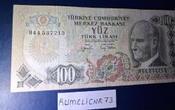 Türkiye Cumhuriyeti - 6.Emisyon/ 2. Tertip 100 TL. -SERİ NO:H44 537213-ÇT/VF