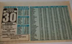 30 Nisan 2006-Orijinal Takvim Yaprağı-Doğum Günü-Söz,Nişan,Nikâh,Düğün ve Önemli Günler Hediyesi-Bizim Anadolu Takvimleri-Ayet-Hadis(Mü'minun:8)(A.Hitler İntihar etti(1945))-Hayrullah,Nezihe-Padişah'ın İşi Ne?-III