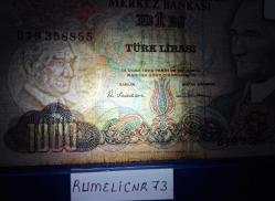 Türkiye Cumhuriyeti - 6.Emisyon/ 1. Tertip 1000 TL. - SERİ NO: B79 358855 Değerli seri no -ÇT/VF