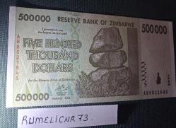 ZIMBABWE - 2008 - 500.000 DOLAR - ÇİL/UNC