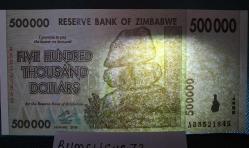 ZIMBABWE - 2008 - 500.000 DOLAR - ÇİL/UNC
