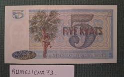 BURMA - 1972 - 5 KYATS - ÇİL/UNC