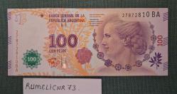 ARGENTINA/ARJANTİN- 2012 - 100 PESOS - EVA MARIA PERON - ÇİL/UNC