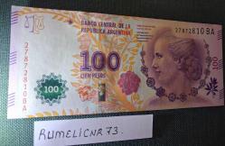 ARGENTINA/ARJANTİN- 2012 - 100 PESOS - EVA MARIA PERON - ÇİL/UNC