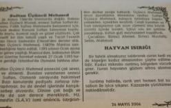 26 Mayıs 2006-Orijinal Takvim Yaprağı-Doğum Günü-Söz,Nişan,Nikâh,Düğün ve Önemli Günler Hediyesi-Bizim Anadolu Takvimleri-Ayet-Hadis(Al-i İmran:116)(Batı Karadeniz'de sel felaketi;19 ölü,12 kayıp,300 trilyon zarar(1998))-Mahir,Tayyibe-Sultan Üçüncü Mehmed-Hayvan Isırığı