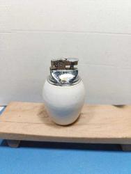 MSÇ1----PORSELEN KAİDELİ ESKİ GAZLI MASA ÇAKMAĞI -ÇALIŞMIYOR