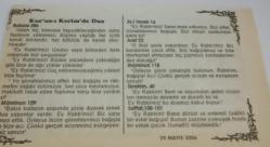 29 Mayıs 2006-Orijinal Takvim Yaprağı-Doğum Günü-Söz,Nişan,Nikâh,Düğün ve Önemli Günler Hediyesi-Bizim Anadolu Takvimleri-Ayet-Hadis(Hadis-i Şerif)(İstanbul'un fethi(1453))-Vakkas,Tuba-Kur'an-ı Kerim'de Dua