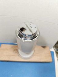 MSÇ7---PLASTİK AYAKLI KAİDELİ ESKİ GAZLI MANYETOLU MASA ÇAKMAĞI -ÇALIŞMIYOR