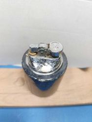 MSÇ7---MERMER KAİDELİ ESKİ GAZLI MASA ÇAKMAĞI -ÇALIŞMIYOR