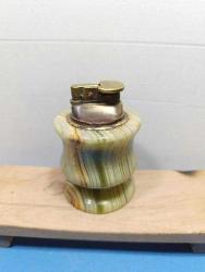 MSÇ7---MERMER KAİDELİ ESKİ GAZLI MASA ÇAKMAĞI -ÇALIŞMIYOR