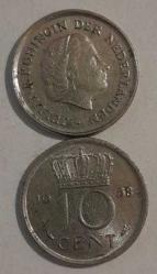 HOLLANDA 1958 10 CENT