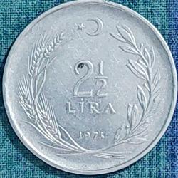 2½ LİRA, 1974 ÇÇT+ (Ters)