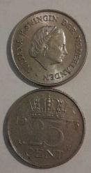 HOLLANDA 1973 25 CENT