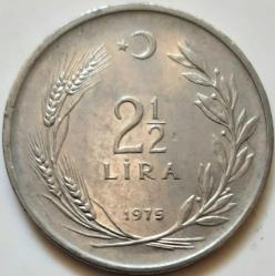 2½ LİRA, 1975 ÇA (Ters)
