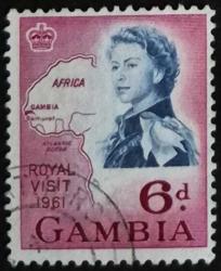 +++ GAMBIA ROYAL VISIT    1961   6D   - DAMGALI