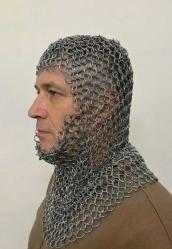 Hakiki Çelik Zincir Zırh Başlık