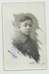 OSMANLICA KABARTMA VE YAZILI ASKERİ TALEBE TEMALI ESKİ FOTOĞRAF...