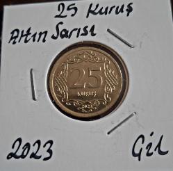 684// 25 Kuruş Sarı 2023 Çil