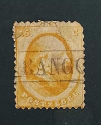 LOT.221 » HOLLANDA - 1864 15c turuncu Kral Willem III,  damgalı- katalog 4000 tl