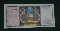 Özbekistan 1994 100 Som Çil