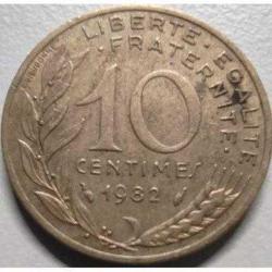 Fransa 10 centime, 1982