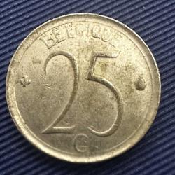 Belçika 25 Centimes 1966