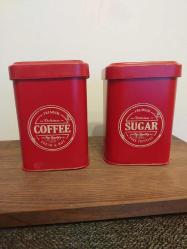 Retro Kahve ve Şeker Kutuları