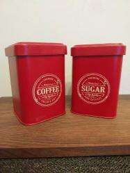 Retro Kahve ve Şeker Kutuları