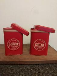 Retro Kahve ve Şeker Kutuları