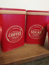 Retro Kahve ve Şeker Kutuları