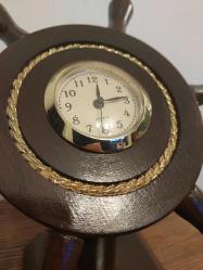 Ahşap Dümen Masa Saati