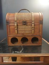 Vintage Ahşap Mahsenli Sandık