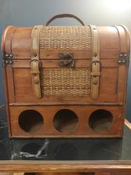 Vintage Ahşap Mahsenli Sandık