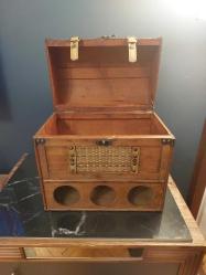 Vintage Ahşap Mahsenli Sandık