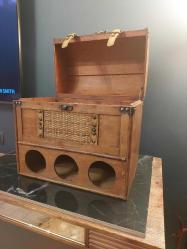 Vintage Ahşap Mahsenli Sandık