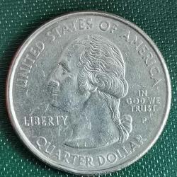 AMERİKA  2001 P   25 CENT  ÇEYREK DOLAR   50 Eyalet Çeyreklikleri - RHODE ISLAND