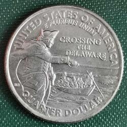 AMERİKA  2021 P    25 CENT  ÇEYREK DOLAR   George Washington - Delaware'i Geçmek