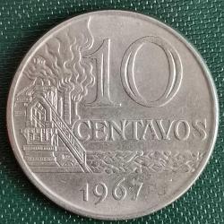 BREZİLYA   1967   10  CENTAVOS
