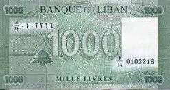 Lübnan 1000 Livre