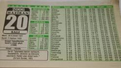 20 Haziran 2006-Orijinal Takvim Yaprağı-Doğum Günü-Söz,Nişan,Nikâh,Düğün ve Önemli Günler Hediyesi-Bizim Anadolu Takvimleri-Ayet-Hadis(En'am Suresi,162))(Sovyet Yahudilerinin İsrail'e olaylı göçü(1990))-Abad,Abide-Doğada Yaşam