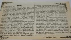 21 Haziran 2006-Orijinal Takvim Yaprağı-Doğum Günü-Söz,Nişan,Nikâh,Düğün ve Önemli Günler Hediyesi-Bizim Anadolu Takvimleri-Ayet-Hadis(Imam-I Azam (r.a.))(Soyadı Kanunu kabul edildi. (1934))-Tahir - Abide-Azim