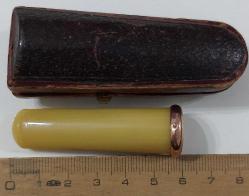 OSMANLI SON DÖNEM ORİJİNAL KUTUSUNDA SIKMA KEHRİBAR AĞIZLIK RR1BB1 ÇOK NADİR