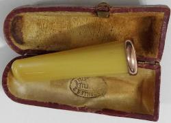 OSMANLI SON DÖNEM ORİJİNAL KUTUSUNDA SIKMA KEHRİBAR AĞIZLIK RR1BB1 ÇOK NADİR