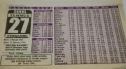 27 Temmuz 2006-Orijinal Takvim Yaprağı-Doğum Günü-Söz,Nişan,Nikâh,Düğün ve Önemli Günler Hediyesi-Bizim Anadolu Takvimleri-Ayet(AI-I Imran: 104)-(Regaib Kandili)-Tarık - Emine-Sigara İçmenin Vücuda Etkileri