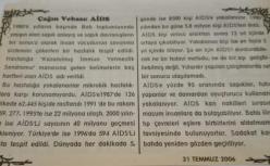 31 Temmuz 2006-Orijinal Takvim Yaprağı-Doğum Günü-Söz,Nişan,Nikâh,Düğün ve Önemli Günler Hediyesi-Bizim Anadolu Takvimleri-Ayet(Nisa Suresi /86)-(Ahmet bin Hanbel şehid edildi. (855))-Abdusselam - Fahiye-Çağın Vebası:AIDS