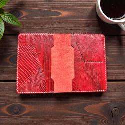 %100 El Yapımı PRAG Hakiki Deri Pasaport Cüzdanı Organizer