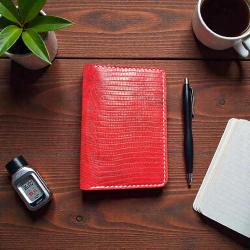 %100 El Yapımı PRAG Hakiki Deri Pasaport Cüzdanı Organizer