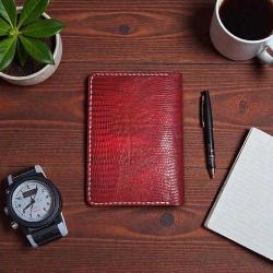 %100 El Yapımı PRAG Hakiki Deri Pasaport Cüzdanı Organizer