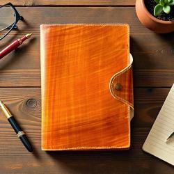 %100 El Yapımı Hakiki Deri A5 Defter/Ajanda Kılıfı Organizer